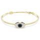 Bracelete Swarovski Symbolica Olho grego Azul Lacado a dourado L