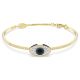 Bracelete Swarovski Symbolica Olho grego Azul Lacado a dourado M