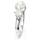 Anel Swarovski Matrix Crystal Pearl Lapidação redonda Branco Lacado a ródio 60