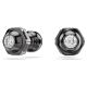 Brincos Swarovski stud Numina Lapidação redonda Branco Lacada a ródio