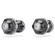 Brincos Swarovski stud Numina Lapidação redonda Branco Lacada a ródio
