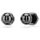 Brincos Swarovski stud Numina Lapidação redonda Branco Lacada a ródio
