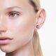 Brincos Swarovski stud Numina Lapidação redonda Branco Lacada a ródio