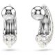 Brincos Swarovski compridos Sublima Crystal Pearl Lapidação redonda Branco Lacado a ródio