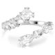 Bracelete Swarovski Matrix Combinação de lapidações Branca Lacado a ródio M