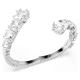 Bracelete Swarovski Matrix Combinação de lapidações Branca Lacado a ródio M