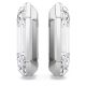 Brincos Swarovski argola Lucent Modelo octagonal Pequenas Brancos