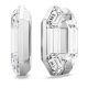 Brincos Swarovski argola Lucent Modelo octagonal Pequenas Brancos