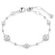 Pulseira Swarovski Imber Lapidação redonda Branca Lacado a ródio