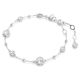 Pulseira Swarovski Imber Lapidação redonda Branca Lacado a ródio