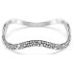 Bracelete Swarovski Sublima Lapidação redonda Branca Lacado a ródio M