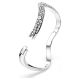 Bracelete Swarovski Sublima Lapidação redonda Branca Lacado a ródio M