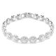 Pulseira Swarovski Una Angelic Lapidação redonda Branca Lacado a ródio M