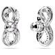 Brincos Swarovski Stud Hyperbola Infinity Branco Lacado a Ródio
