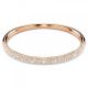 Bracelete Swarovski Meteora Snow Pavé Branca Lacado a Rosa Dourado