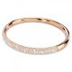 Bracelete Swarovski Meteora Snow Pavé Branca Lacado a Rosa Dourado