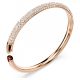 Bracelete Swarovski Meteora Snow Pavé Branca Lacado a Rosa Dourado