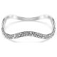 Bracelete Swarovski Sublima Lapidação redonda Branca Lacado a ródio S