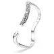 Bracelete Swarovski Sublima Lapidação redonda Branca Lacado a ródio S