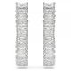 Brincos Swarovski Argola Hyperbola Infinity Brancos Lacado a Ródio