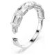 Bracelete Swarovski Millenia Lapidação octogonal Branca Lacado a ródio S