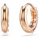 Brincos argola Swarovski Matrix Lapidação redonda Brancos Lacado a rosa dourado