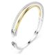 Bracelete Swarovski Hyperbola Lapidação redonda Branca Acabamento de combinação de metais L
