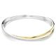 Bracelete Swarovski Hyperbola Lapidação redonda Branca Acabamento de combinação de metais M