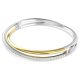 Bracelete Swarovski Hyperbola Lapidação redonda Branca Acabamento de combinação de metais M
