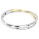 Bracelete Swarovski Hyperbola Lapidação redonda Branca Acabamento de combinação de metais M