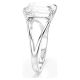 Anel Swarovski cocktail Stilla Lapidação octogonal Branco Lacado a ródio 60