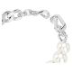 Pulseira Swarovski Dextera Crystal Pearl Ligações mistas Branca Lacado a ródio