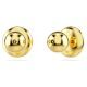 Brincos Swarovski Stud Meteora Branco Lacado a Dourado