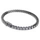 Pulseira Swarovski Matrix Tennis Lapidação redonda Cinzenta Lacada a ródio L
