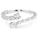 Bracelete Swarovski Matrix Combinação de lapidações Branca Lacado a ródio M