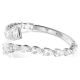 Bracelete Swarovski Matrix Combinação de lapidações Branca Lacado a ródio M