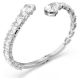 Bracelete Swarovski Matrix Combinação de lapidações Branca Lacado a ródio M
