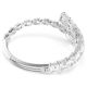 Bracelete Swarovski Matrix Combinação de lapidações Branca Lacado a ródio M