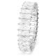 Anel Swarovski Matrix Lapidação Baguete Branco Lacado a ródio 60