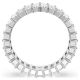 Anel Swarovski Matrix Lapidação Baguete Branco Lacado a ródio 55
