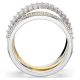 Anel Swarovski Hyperbola Combinação de lapidações Branco Acabamento de combinação de metais 55