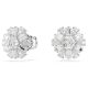 Brincos Swarovski stud Idyllia Combinação de lapidações Floco de neve Branco Lacado a ródio
