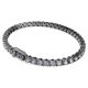 Pulseira Swarovski Matrix Tennis Lapidação redonda Cinzenta Lacada a ródio M