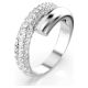 Anel Swarovski Dextera Branco Lacado a ródio 52