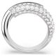 Anel Swarovski Dextera Branco Lacado a ródio 52