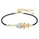 Pulseira Swarovski Good Luck Trolls Troll Branca Lacado a dourado M