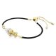 Pulseira Swarovski Good Luck Trolls Troll Branca Lacado a dourado M