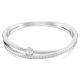 Bracelete Swarovski Hyperbola Combinação de lapidações Branca Lacado a ródio L