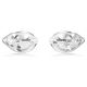 Brincos Swarovski stud Lucent Pavé Pico Branco Lacado a ródio