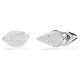 Brincos Swarovski stud Lucent Pavé Pico Branco Lacado a ródio